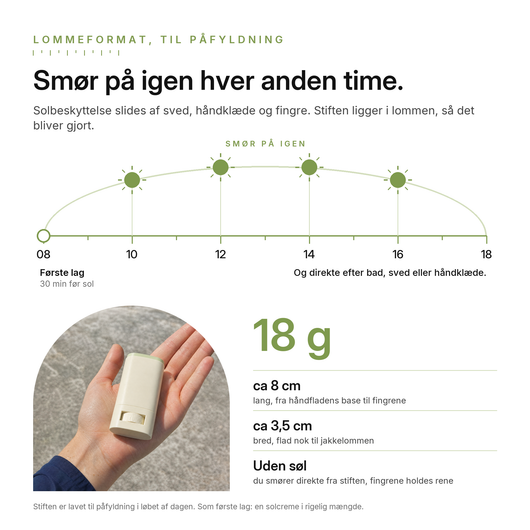 Mugwort Mat Solstift SPF50+, hvad du kan forvente