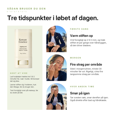 Mugwort Mat Solstift SPF50+, sådan bruger du den