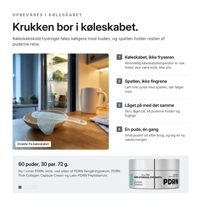 PDRN Hydrogel Øjenpuder, sådan bruger du den