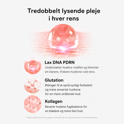 Renser i dybden. Efterlader huden blød.