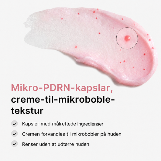 Renser i dybden. Efterlader huden blød.