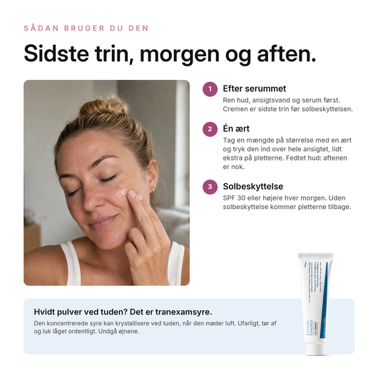 TXA Pigmentcreme, sådan bruger du den
